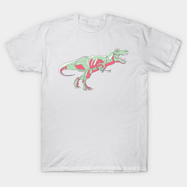 Hand drawn T-rex dinosaur vector illustration T-Shirt by bernardojbp